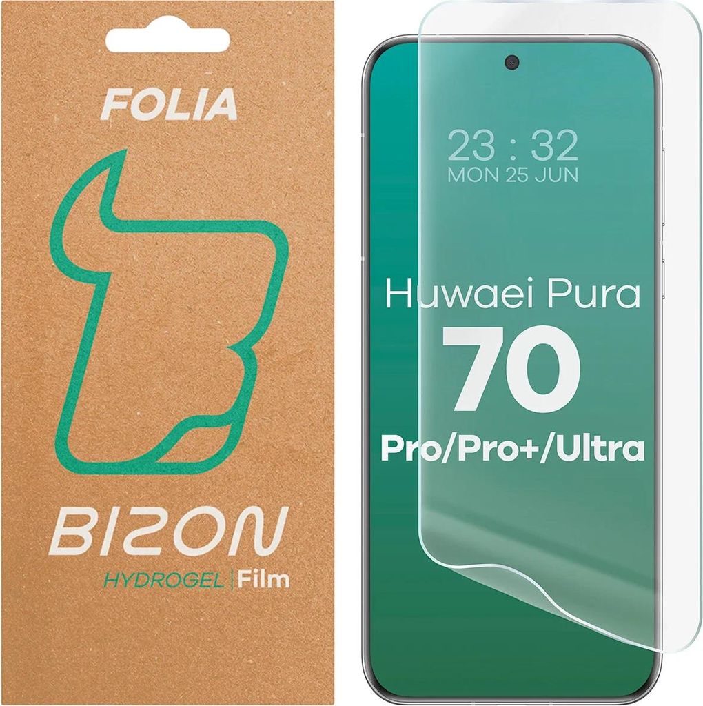 Hydrogel Folie für den Bildschirm für Huawei Pura 70 Pro / Pro Plus / Ultra, Bizon Glass Hydrogel Front, 1 Stück