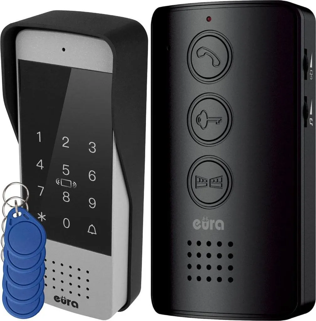 Eura ADP-34A3 Nero: Il Citofono Touch con Chiave Elettronica RFID