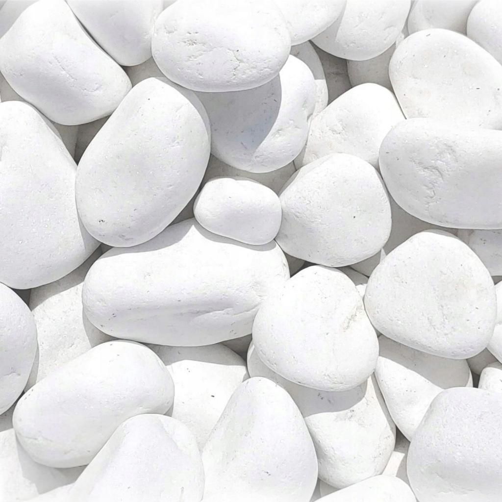 Thassos Weißer Kies 3–6 cm, 10 kg – Glänzender Naturstein Produktbild 