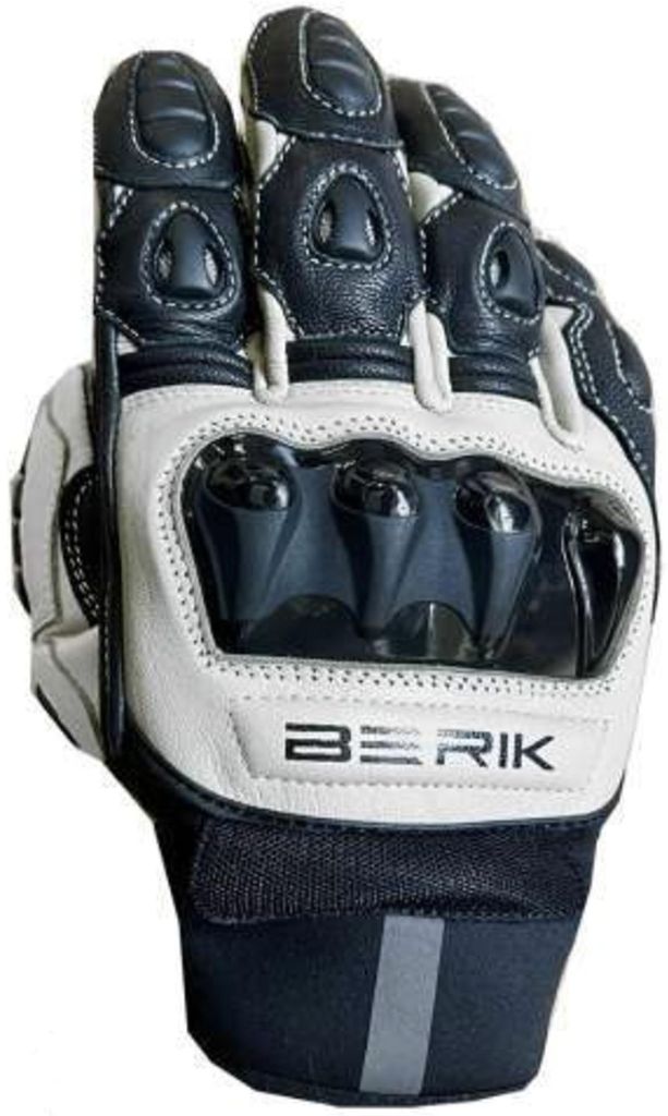 Berik Zakuda Motorrad Handschuhe, schwarz/weiß, M