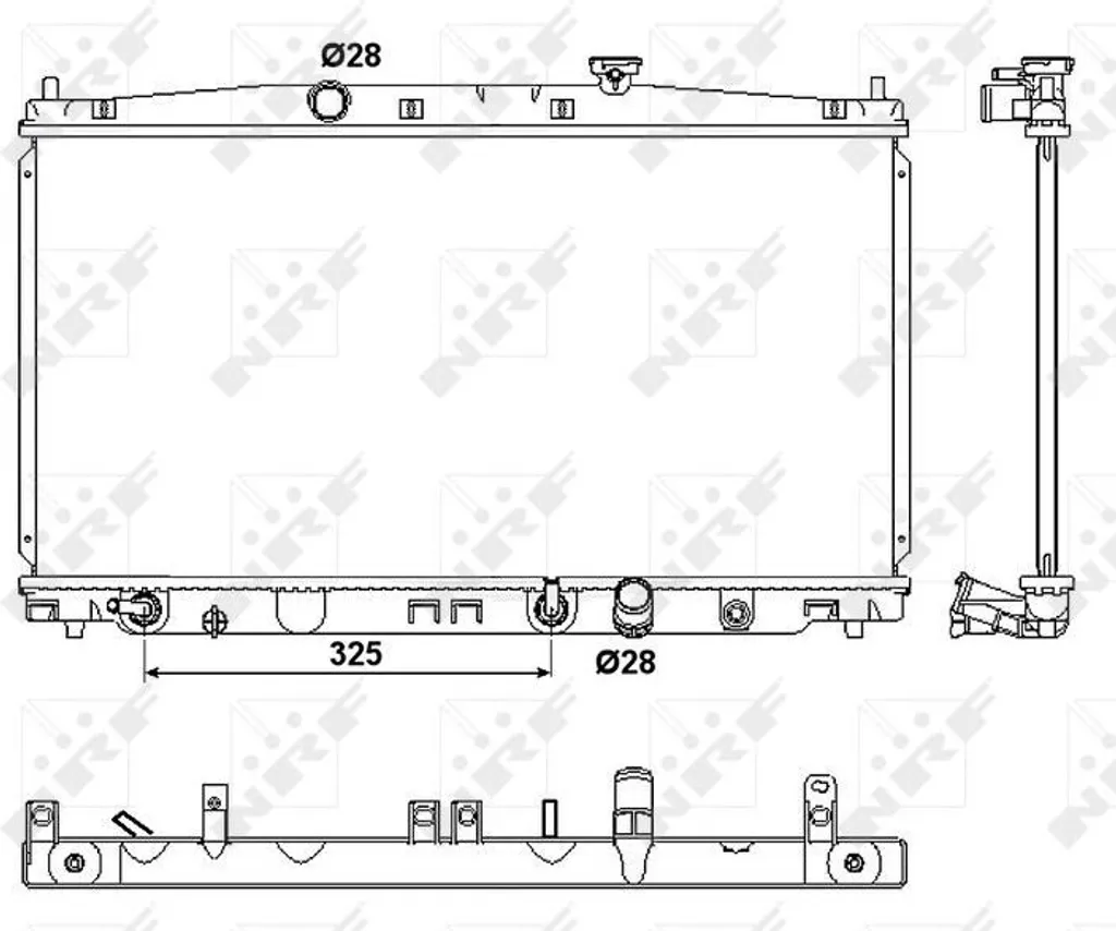 Radiateur moteur NRF 53094 pour Insight ZE | Remplacement OE 19010RBJ004