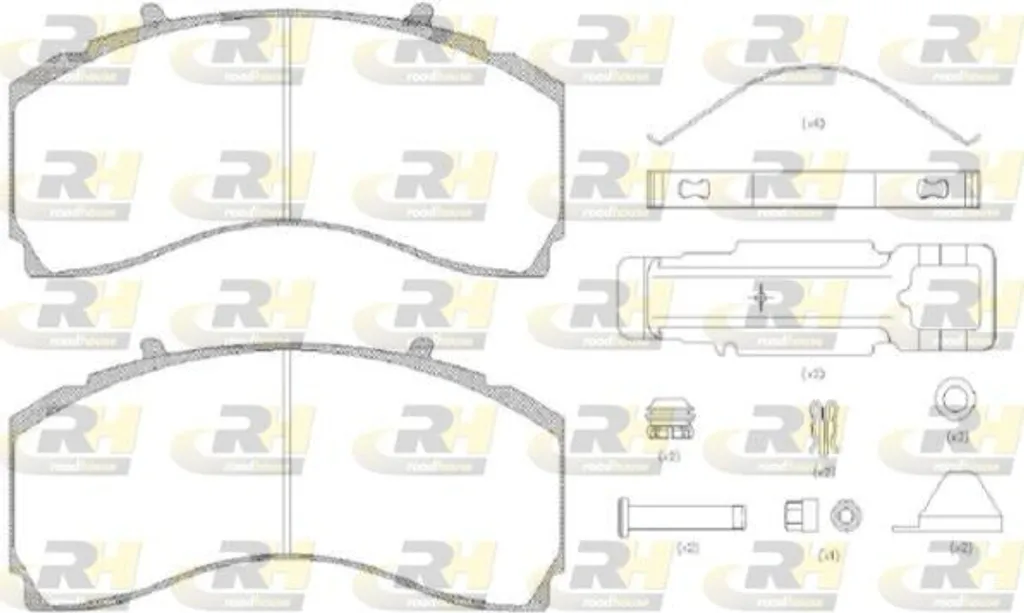 Jeu de plaquettes de frein avant pour poids lourds Mercedes Actros MP5