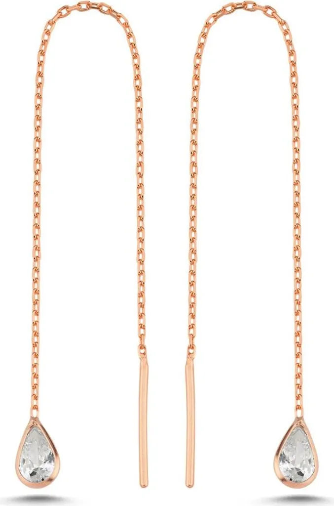 Boucles d'oreilles chic argent rose pour soirée et quotidien