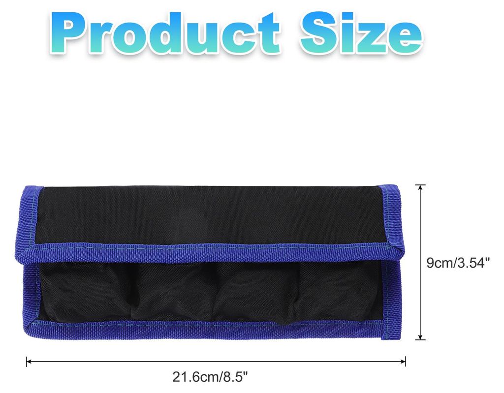 Kamera Akku Tasche, 4 Taschen Nylon DSLR Akku Tasche Halter Aufbewahrungstasche fš¹r AAA Akku und LP-E6 LP-E8 NP-FW50 EN-EL14 EN-EL15 Akku (Blau)