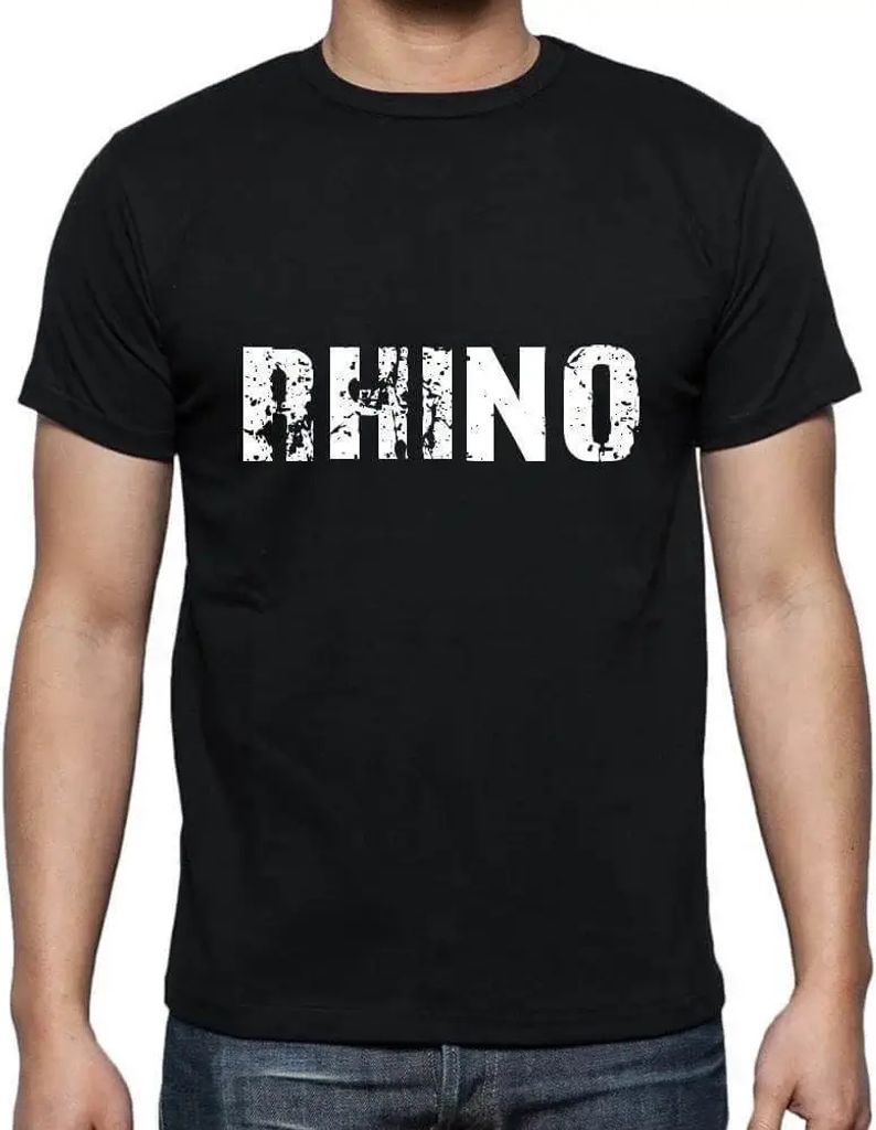 Herren Grafik T-Shirt Rhino Öko-Verantwortlich Vintage Jahrgang Kurzarm Lustige Druck Geburtstag Geschenk Mann