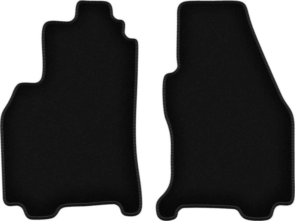 Wielganizator Velours-Autoteppiche vorne – passend für Ford Cougar (Coupe, Bj. 1998-2004) – schwarz, passgenau, mit Befestigungen set 2 Stk.