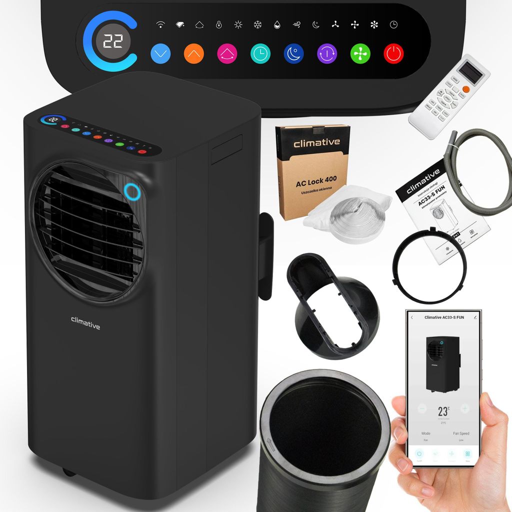 Klimatyzator Przenośny Climative FUN 3,3 kW z WiFi Smart Zdjęcie produktu 