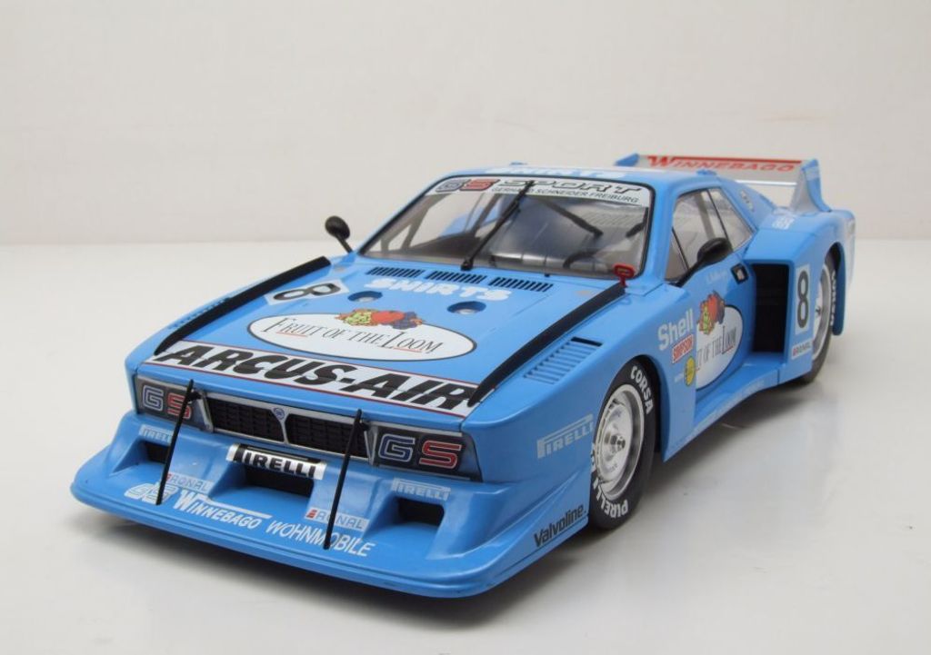 MCG MCG18811R - 1:18 Lancia Beta Montecarlo Gr.5, DRM, ADAC Supersprint Nürburgring, 1981, GS Sport, Fruit of the Loom, #8, S.Müller Jr. - Neu