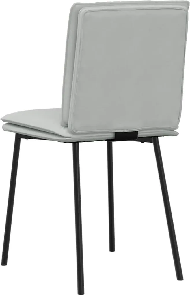 Offerta Set 2 Sedie SYFAX Velluto Grigio Chiaro - Prezzo e Qualità - 4