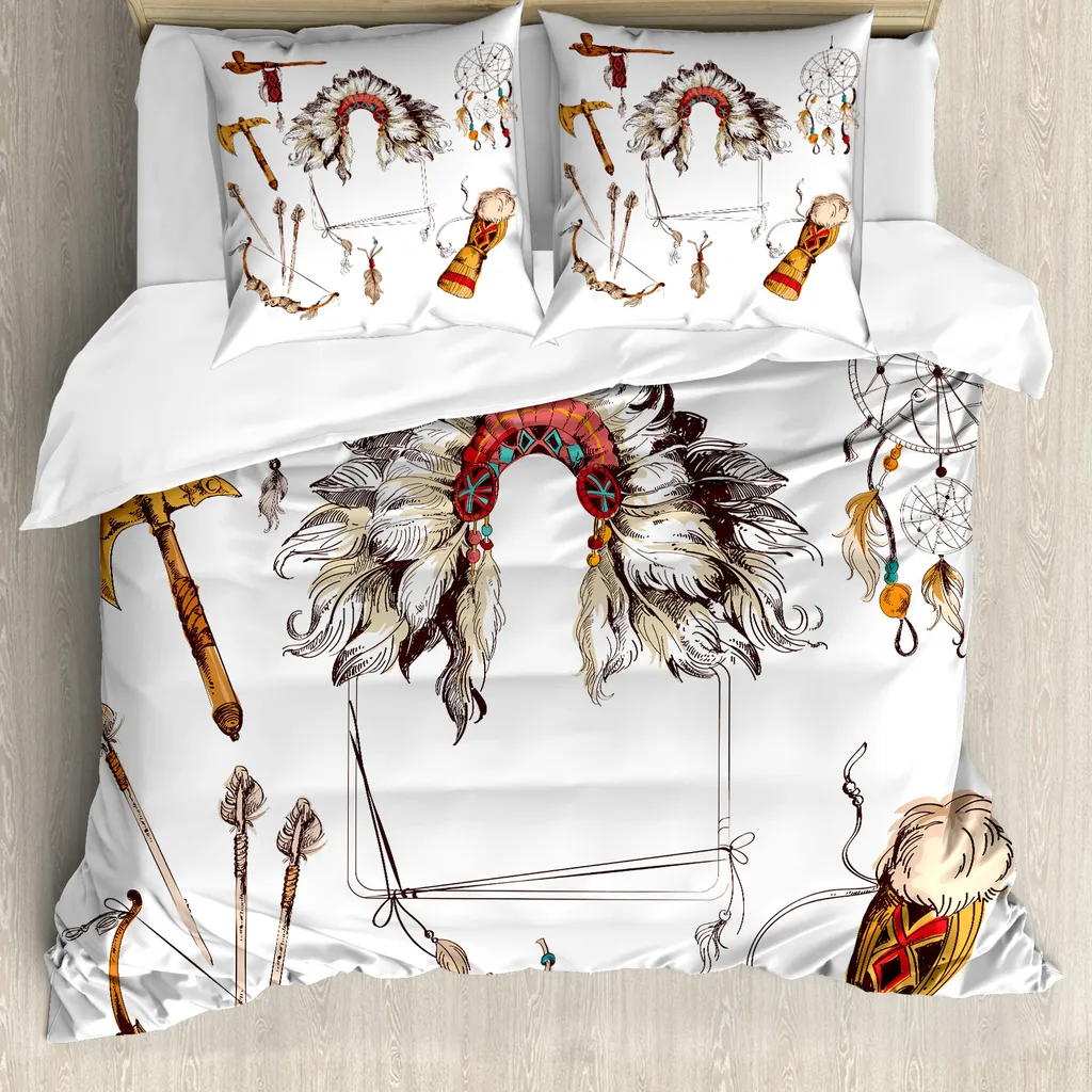 Copripiumino Tribale ABAKUHAUS 155x220: Comfort Antiacaro Marigold Beige