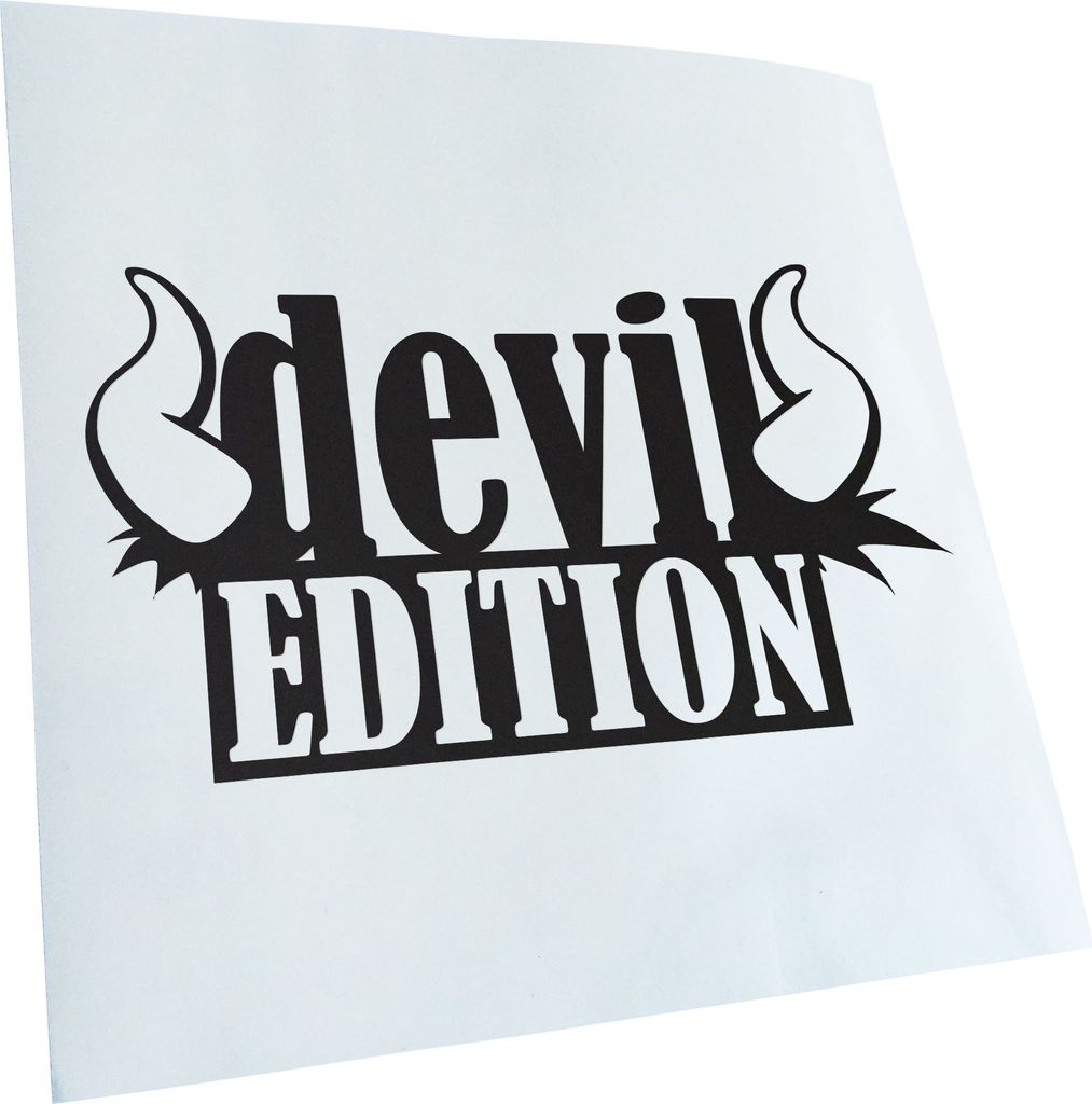Kiwistar - Autoaufkleber - Devil Edition - Mattschwarz - 50x28cm - Aufkleber für Auto, Laptop, Fahrrad, LKW, Motorrad mehrfarbig JDM Decal Racing