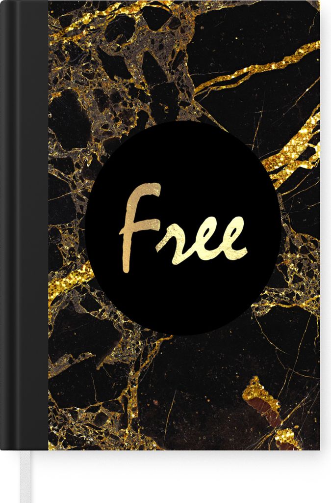 MuchoWow Notizbuch Tagebuch Haushaltsbuch Notebook A5 Zitate - - Gold - Marmor - Notizblock - Notizheft - Notebook - Schreibblock - Papier