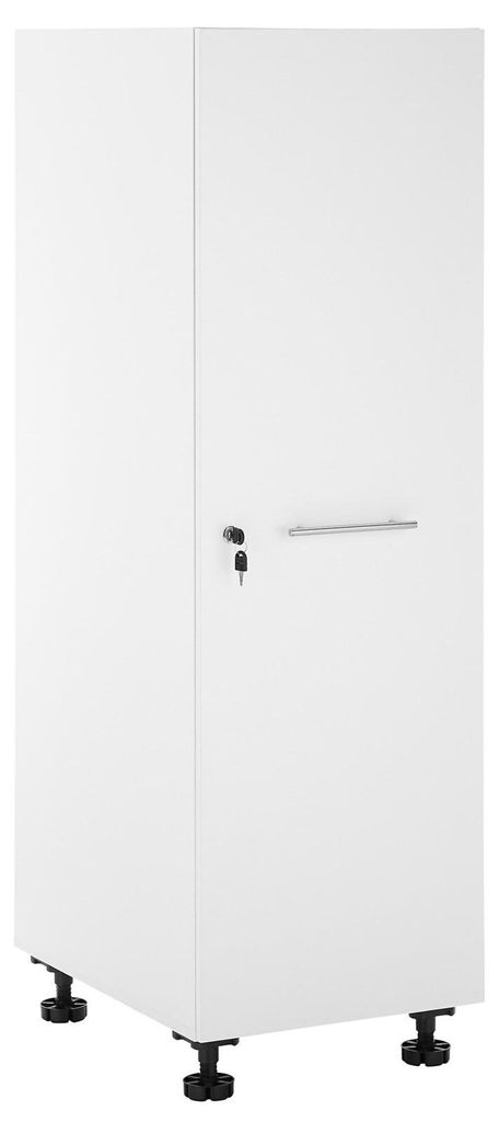 Haushaltschrank PRIMUS, 1-türig, 162x50 cm, Stangengriff, schwarzer Fuß