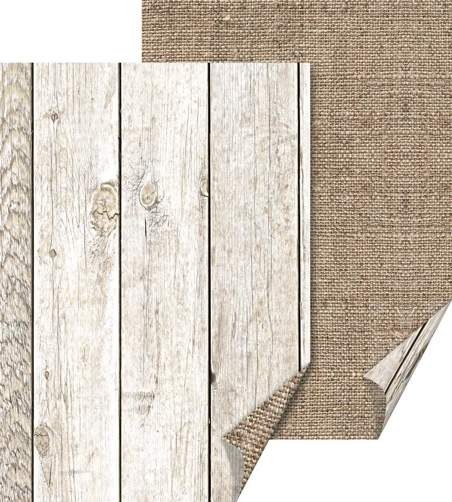 Carton Heyda 204772235 motifs bois et jute naturel format 50 x 70 cm