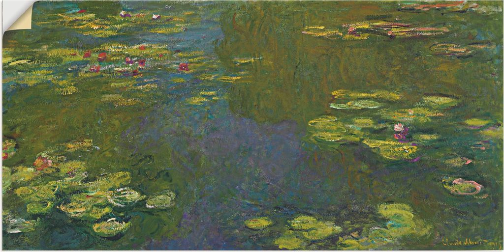 ARTland Wandbild, selbstklebend Der Seerosenteich Le bassin aux nympheas Größe: 150x75 cm