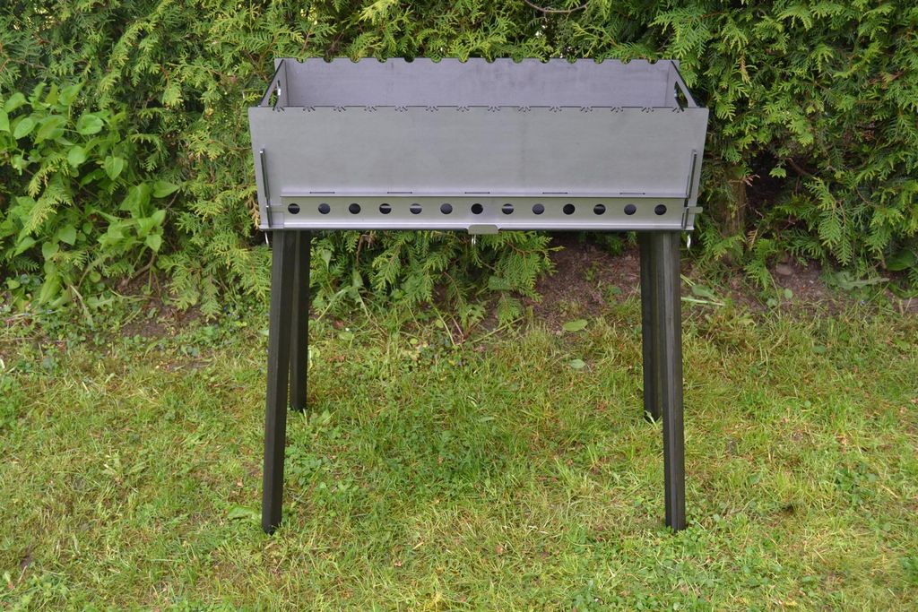 Produktbild von ᐅ TF Metalldesign Shop ᐅ Schaschlik Grill, Mangal Aus 3 Mm Edelstahl (V2A