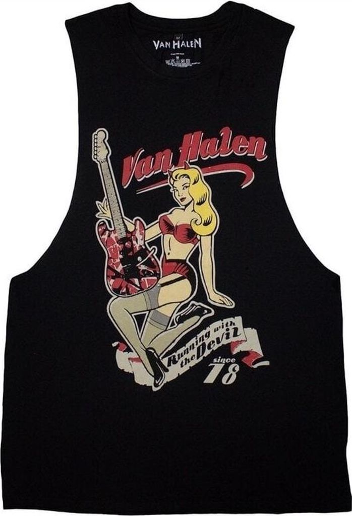 Van Halen Running With The Devil Vest Black L T-Shirt