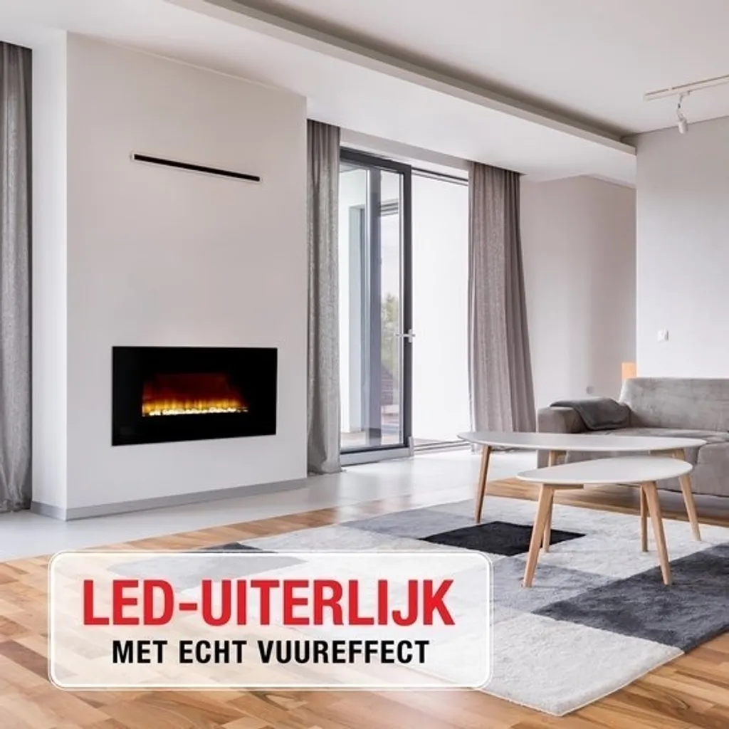 Cheminée Électrique 2000W Vancouver avec Programmateur et Effet Feu - 14