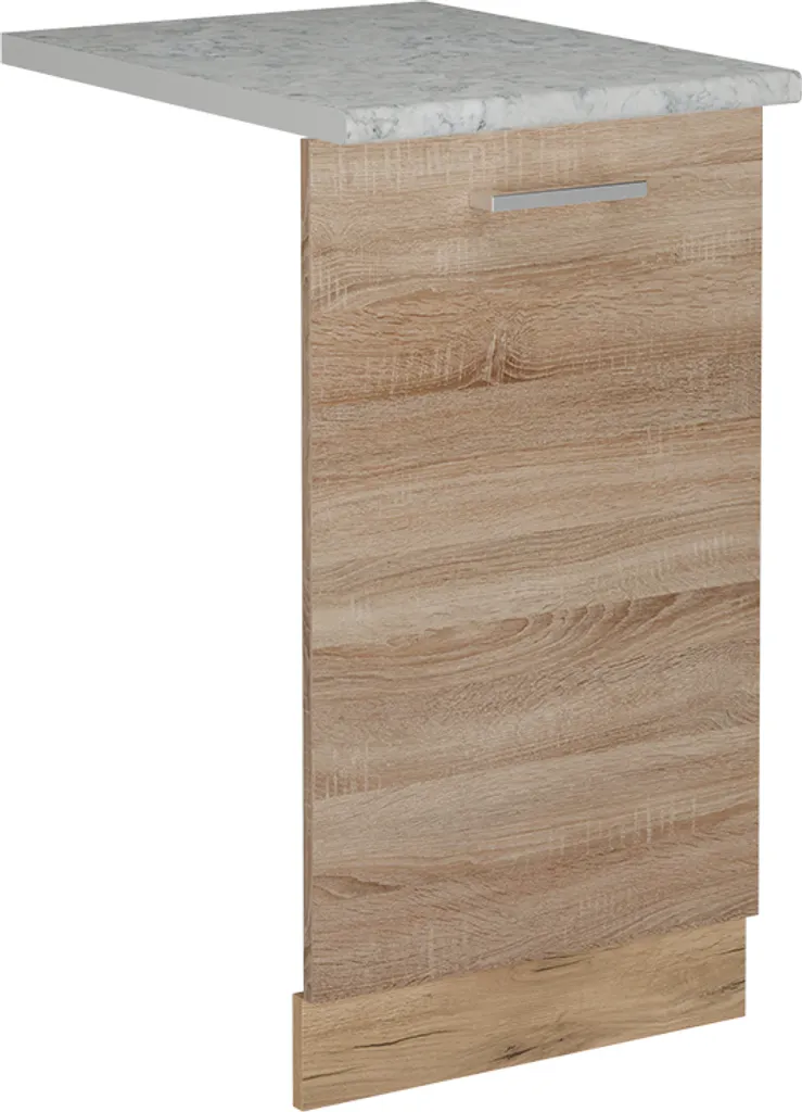Pannello Lavastoviglie 45cm Vicco R-Line Marmo e Rovere Dorato