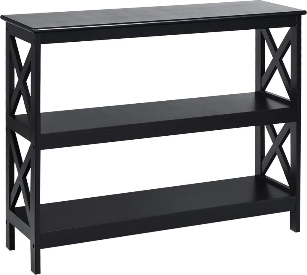 Console gain de place pour petit couloir table industrielle noire 100cm