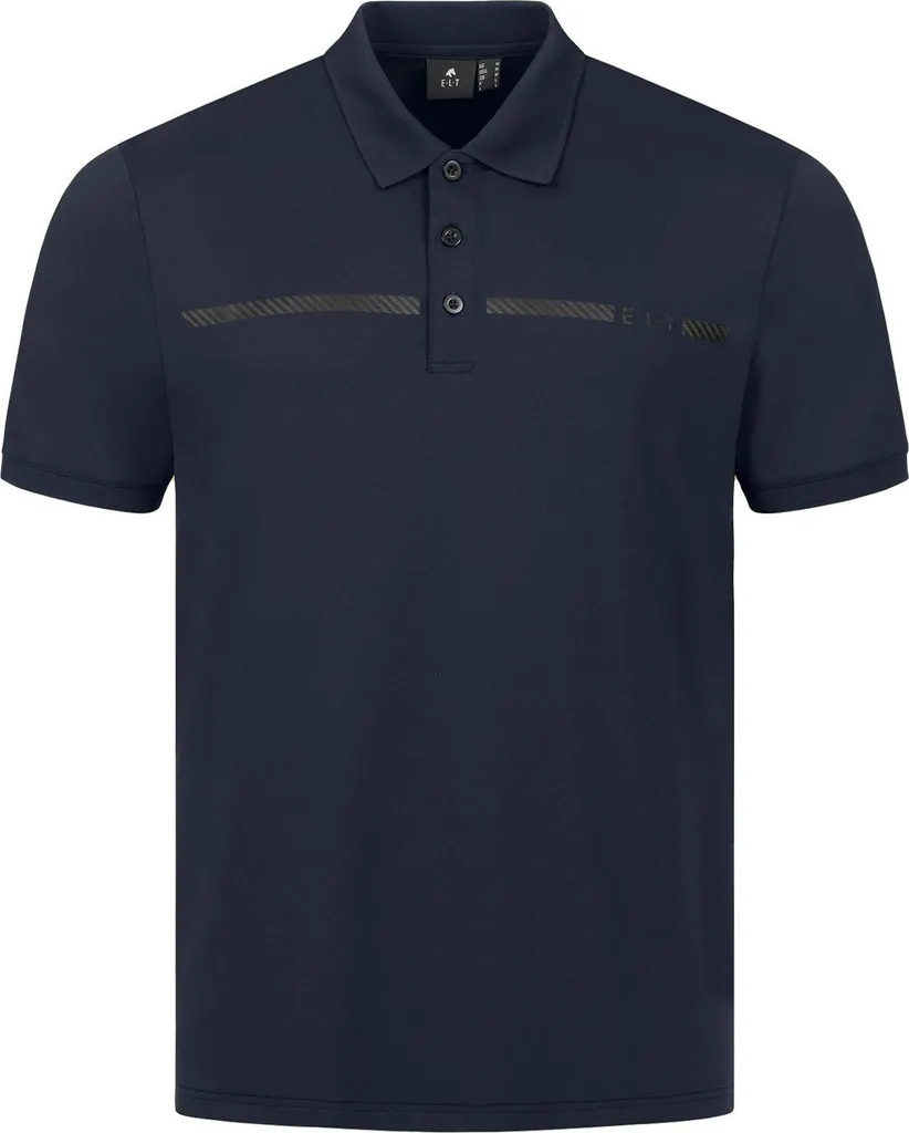 Polo respirant Michigan E.L.T. Bleu profond en coton technique M