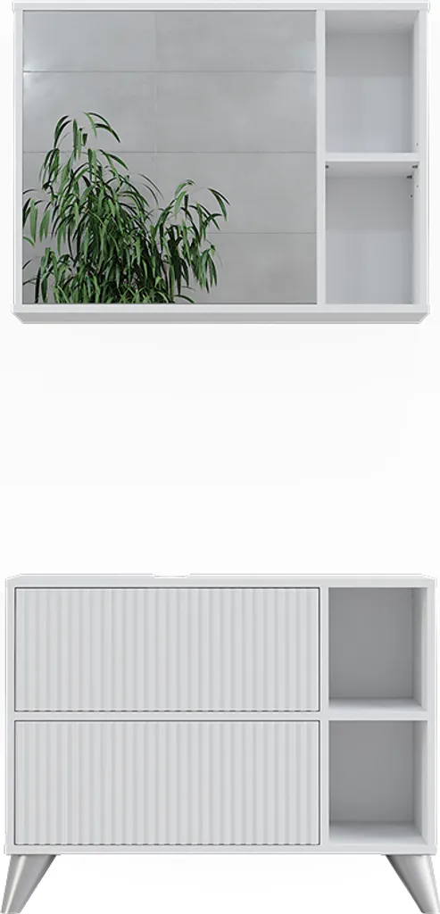 Gagnez de la place : Ensemble Salle de Bain Vicco Leano Blanc 80 cm 53258