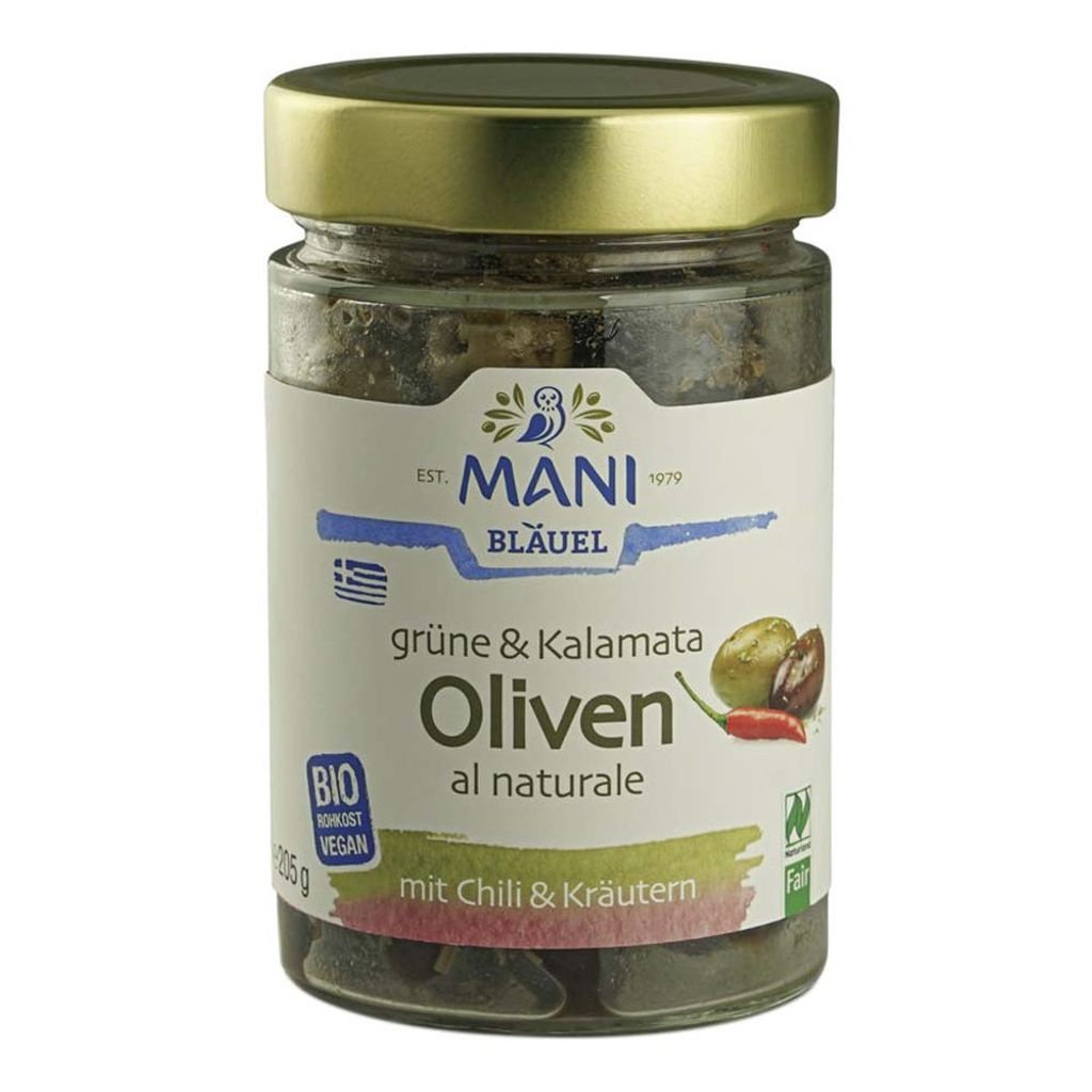 Oliwki zielone i kalamata – naturalne, z chili i ziołami, Zdjęcie produktu 