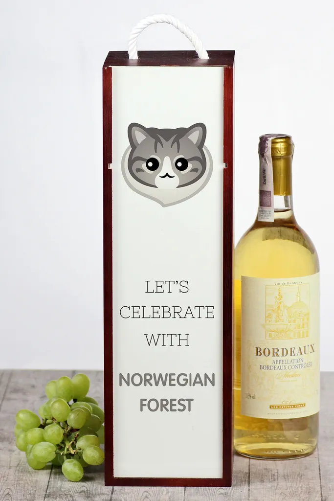 Scatola Regalo Vino Gatto delle Foreste Norvegesi | Art-Dog Originale - 4