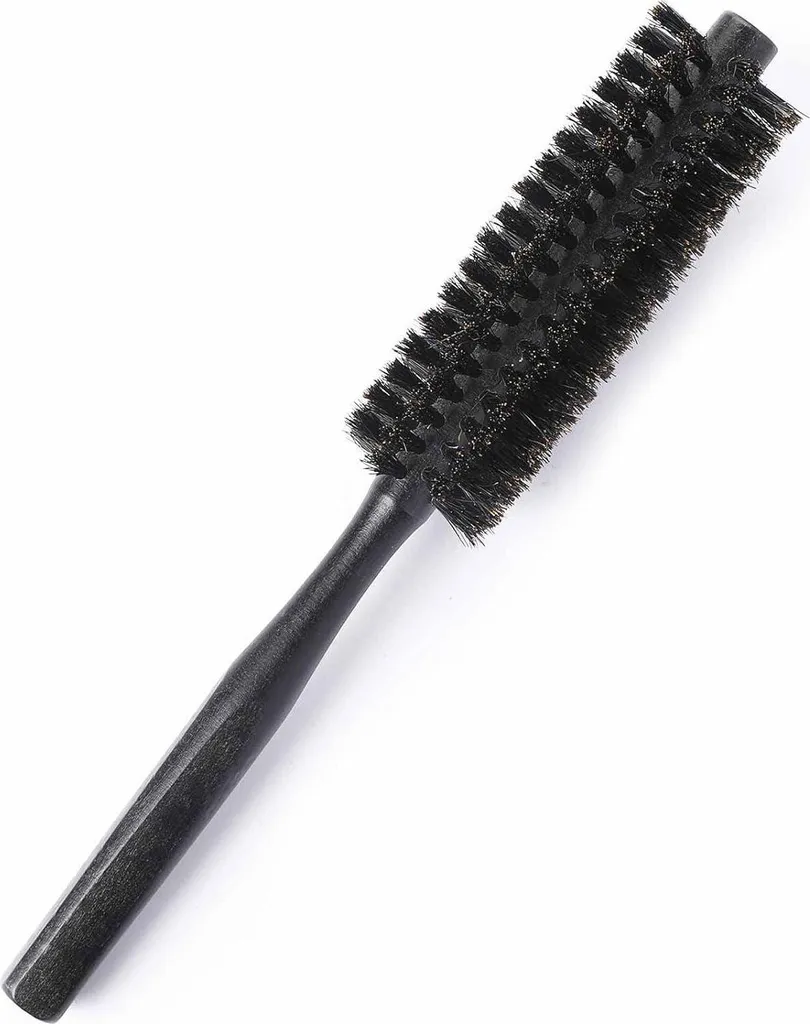 Petite brosse en poils de sanglier antistatique avec manche bois