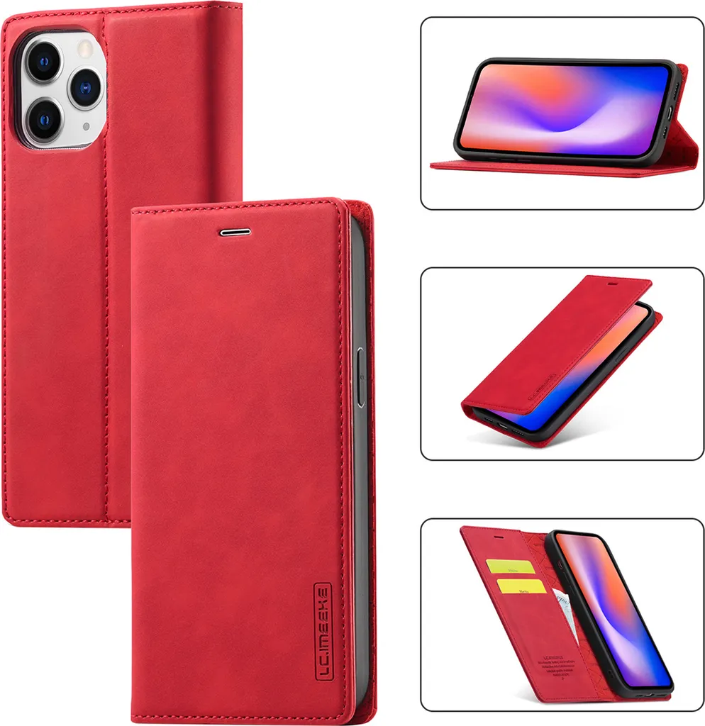 Custodia Rosso Passione iPhone 12 Pro: Pelle, Stand e Portacarte