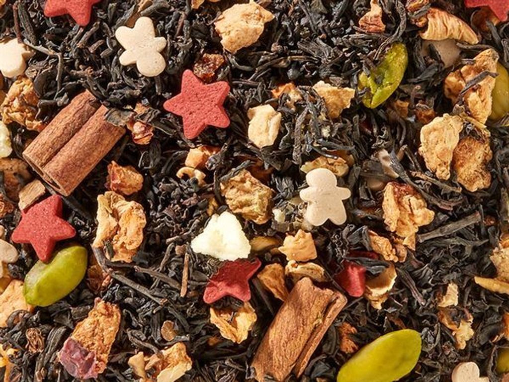 Schwarzteemischung Magische Weihnachten Birnen-Baklava-Note aromatisiert