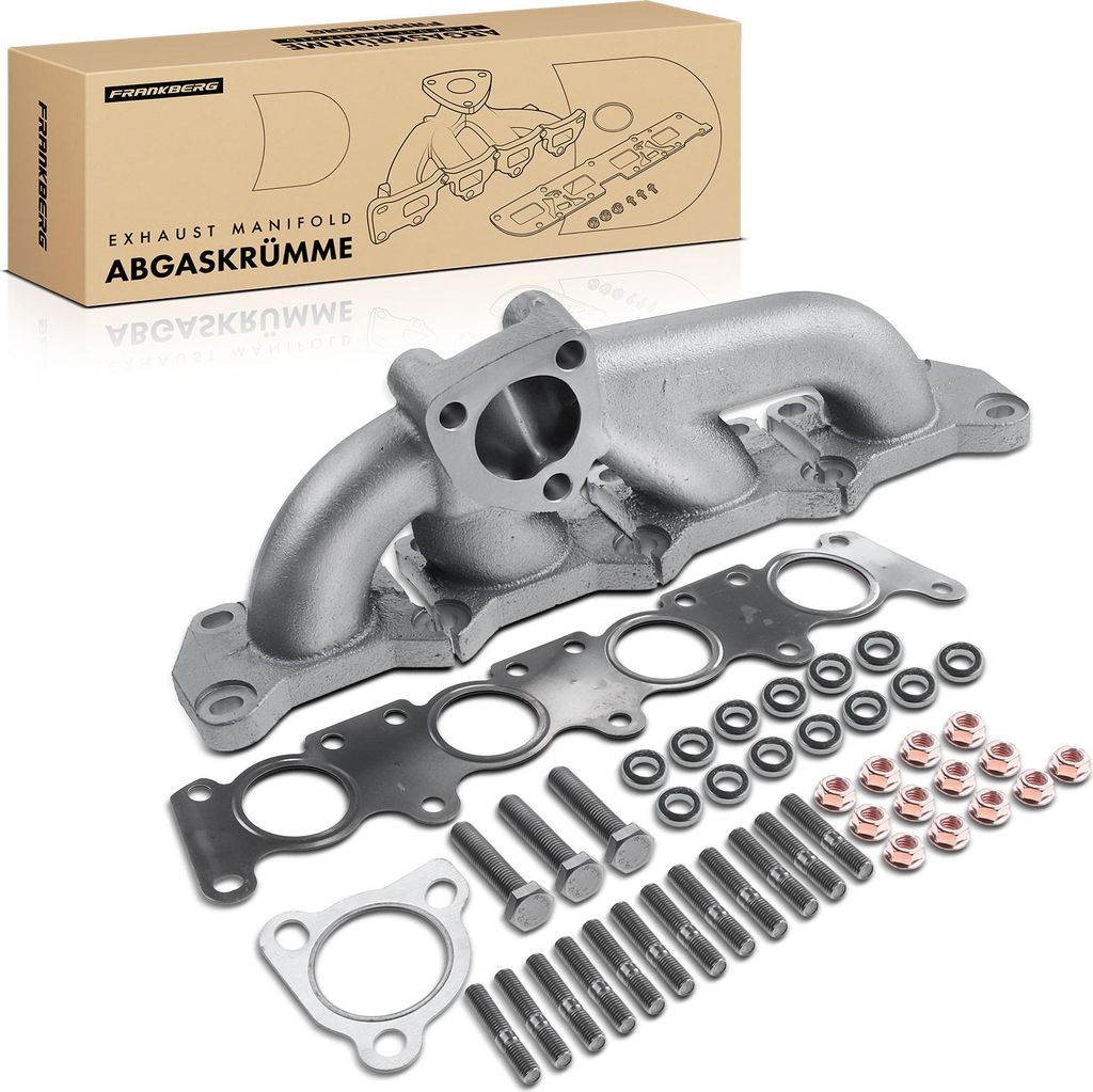 Frankberg 1x Abgaskrümmer Auspuff Krümmer für VW Golf Bora Audi A3 TT Seat Leon Toledo Skoda Octavia