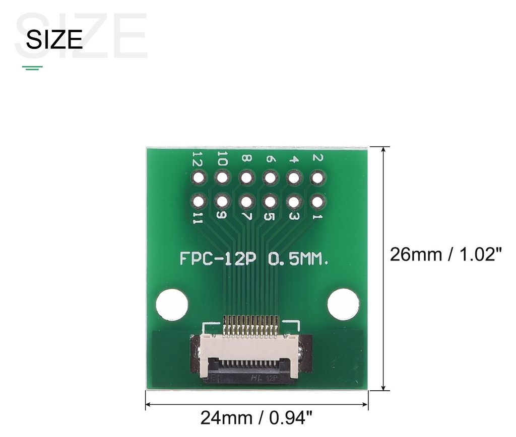 2 Stš¹ck FPC FFC PCB Konverter Steckerplatine 12P 0.5mm auf Buchsenseite 1mm Rš¹ckseit auf DIP 2.54 mm fš¹r LCD 3D Drucker DVD TV Laptop Audio