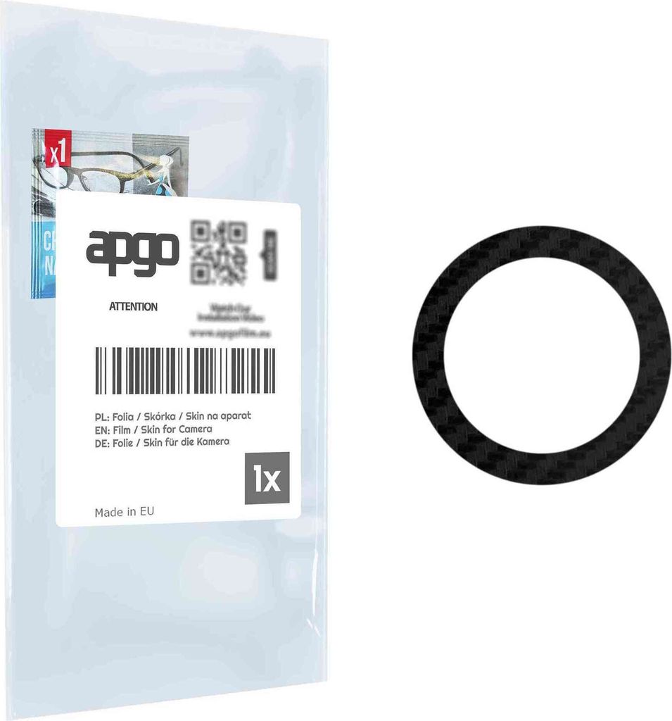 apgo Objektivschutz-Folie, Kameraschutz kompatibel mit Sony Xperia XA2 Ultra, Carbon-Imitation, Rückseite Schutzfolie für Kamera-Insel, Hinten Fo...