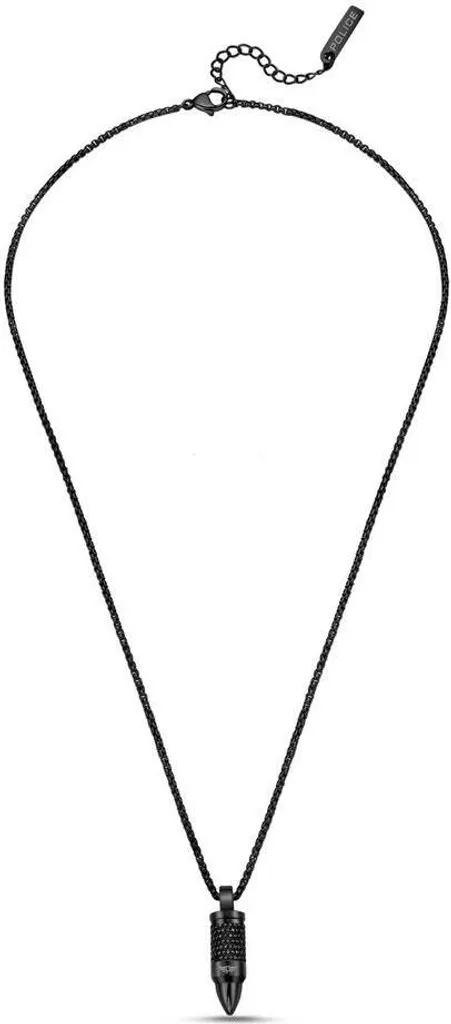 Bijou Homme Collier Police BULLET Idéal pour Look Urbain et Style Rock