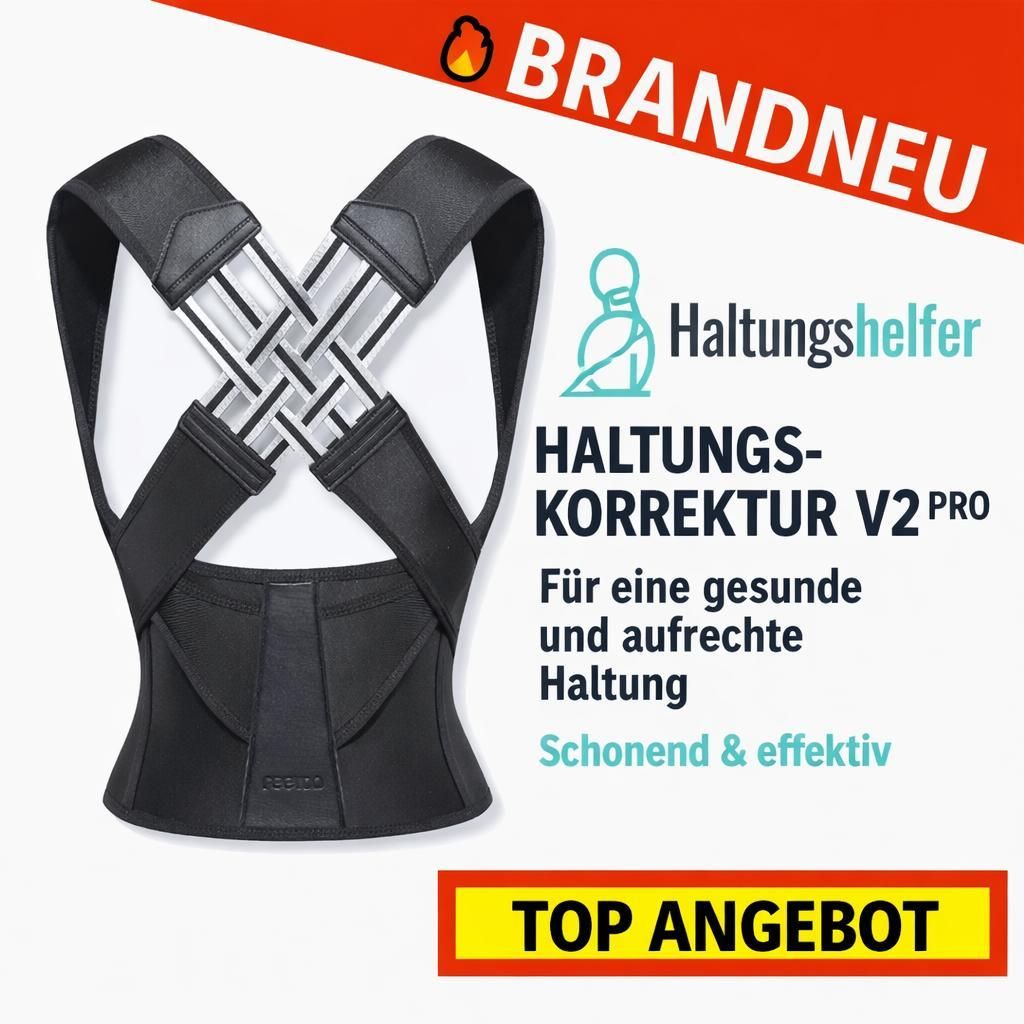 Haltungskorrektur V2 Pro Rückenhalter Geradehalter Rückenbandage Stabilisator: XXL (Körpergröße ca. 175–190 cm)