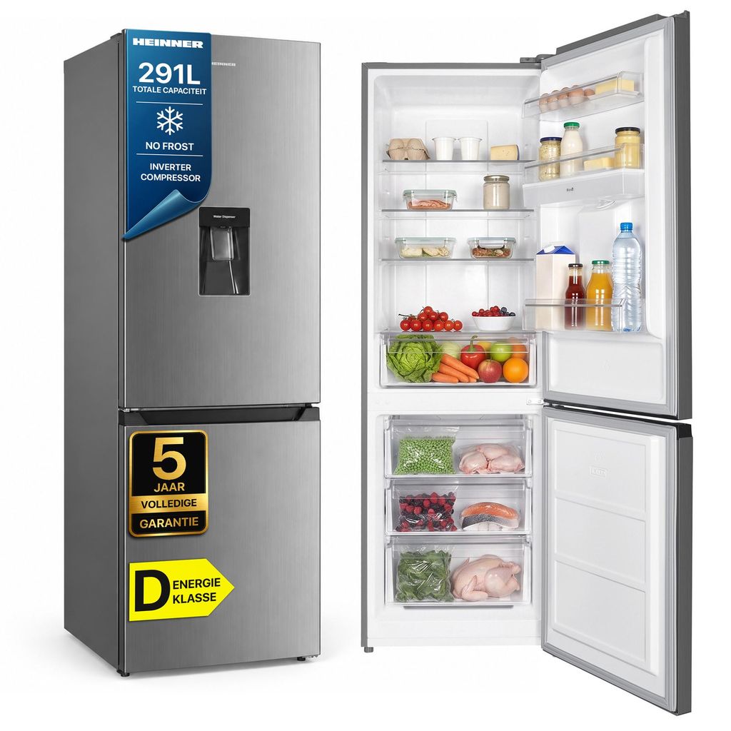 Heinner HCNF-HM291INVXWDD Koel- en vriescombinatie, 291 Productafbeelding 