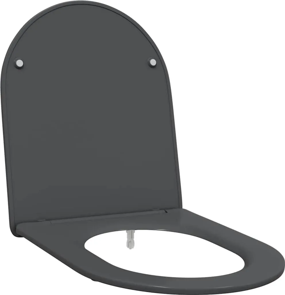 Sedile WC a sgancio rapido antracite 44 x 36,4 x 3,4 cm