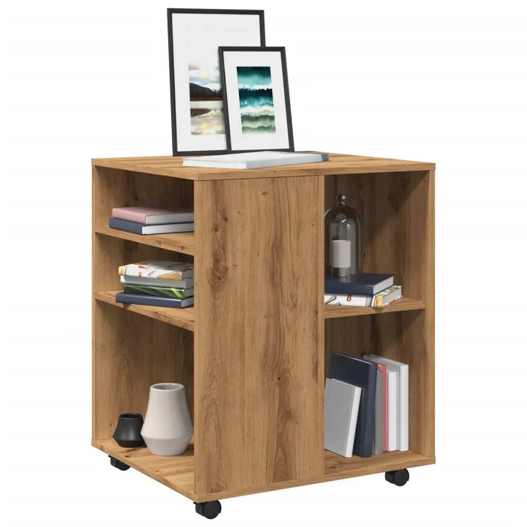 Cassettiera su Ruote Artisan Oak 60x53x72 cm - Robusta e Facile da Montare