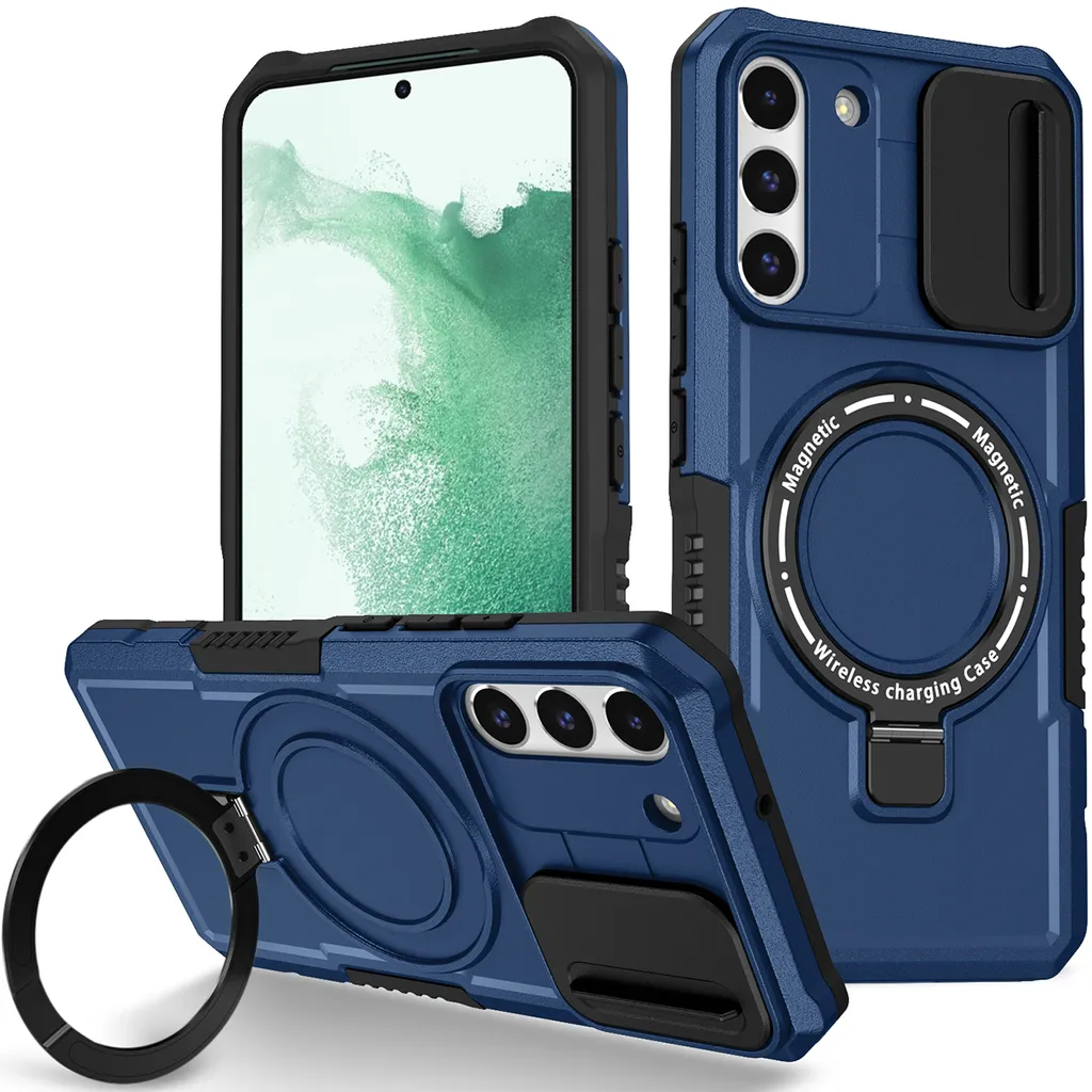 Custodia Magnetica S22+ 5G Blu - Cover MagSafe per Ricarica Rapida