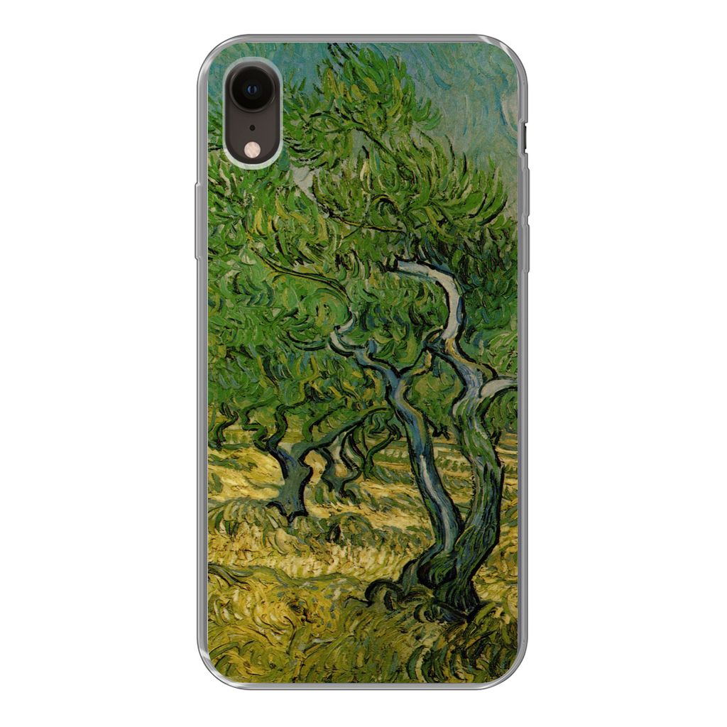 MuchoWow Handyhülle Schutzhülle Hülle für iPhone XR Olivenhain - Vincent van Gogh Silikon Softcase Handy Hülle - Schutzdeckel