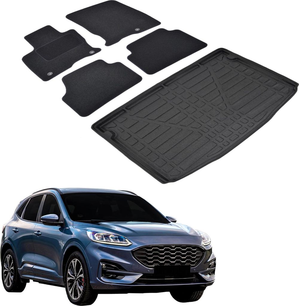 Ensemble Tapis Velours Sur Mesure et Coffre TPE pour Ford Image du produit 