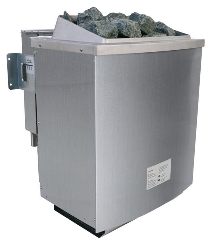 Gartensauna Musta Komplettset mit 9 kW Ofen mit externer Steuerung