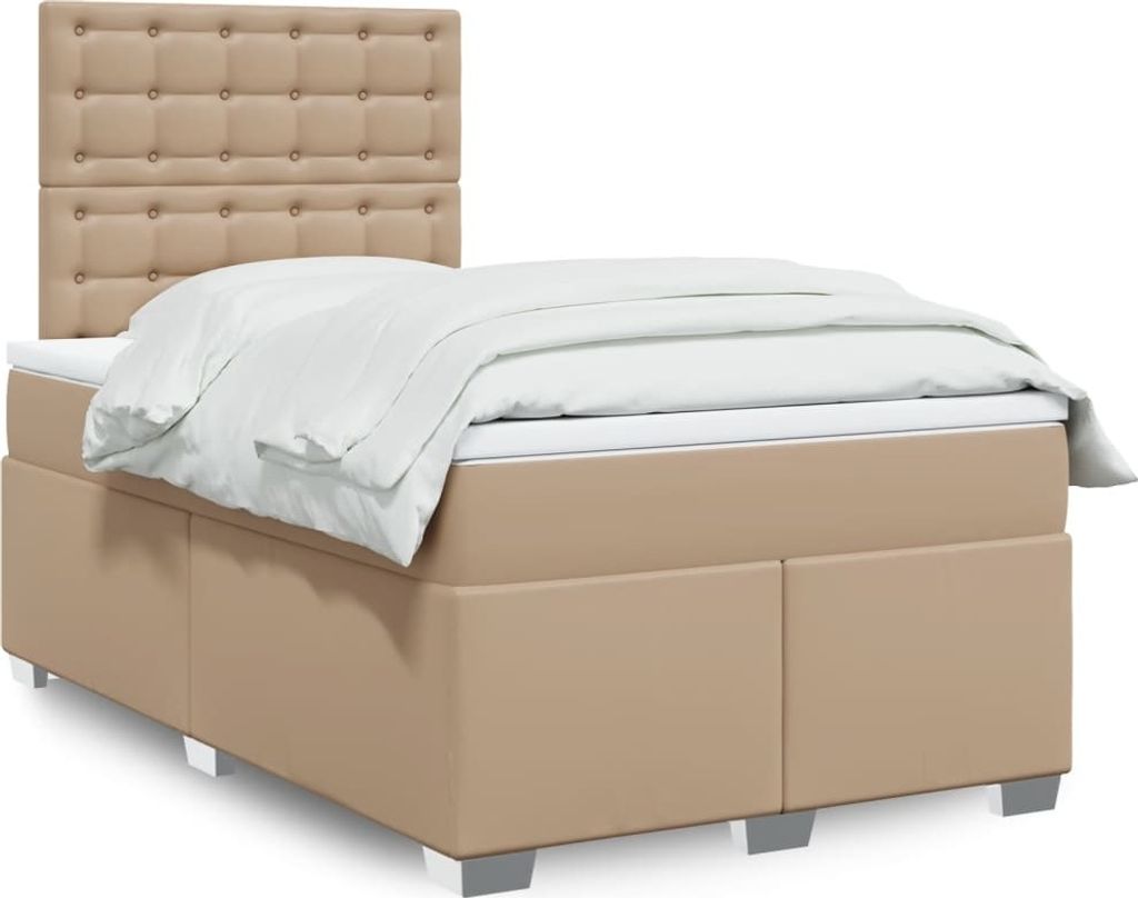 Maison Exclusive - Boxspringbett Matratze Cappuccino-Braun 120x190 cm Kunstleder