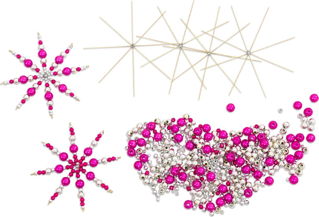 Betzold Drahtsterne-Set, Farbe: pink/silber Produktbild 