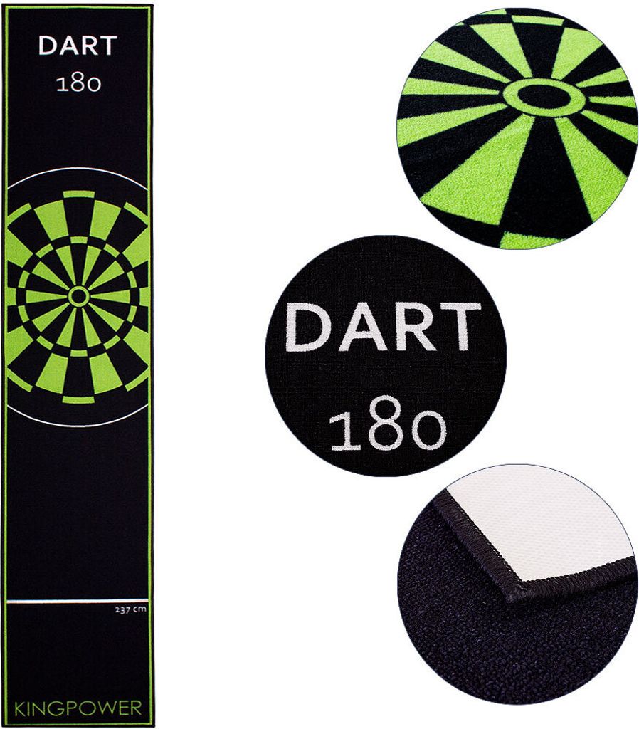 Dart Darts Teppich Dartteppich Dartmatte 290x60 cm Steeldart Dartpfeile Dartboard Zubehör Abwurflinie Schutz Gummi Dartscheibe verschiedene Design...