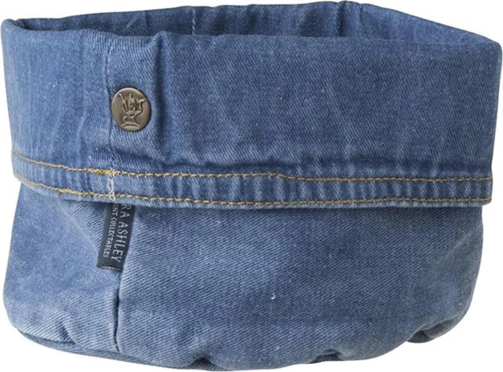 Laura Ashley Cestino Pane W178447 in Cotone Denim - Offerta Esclusiva