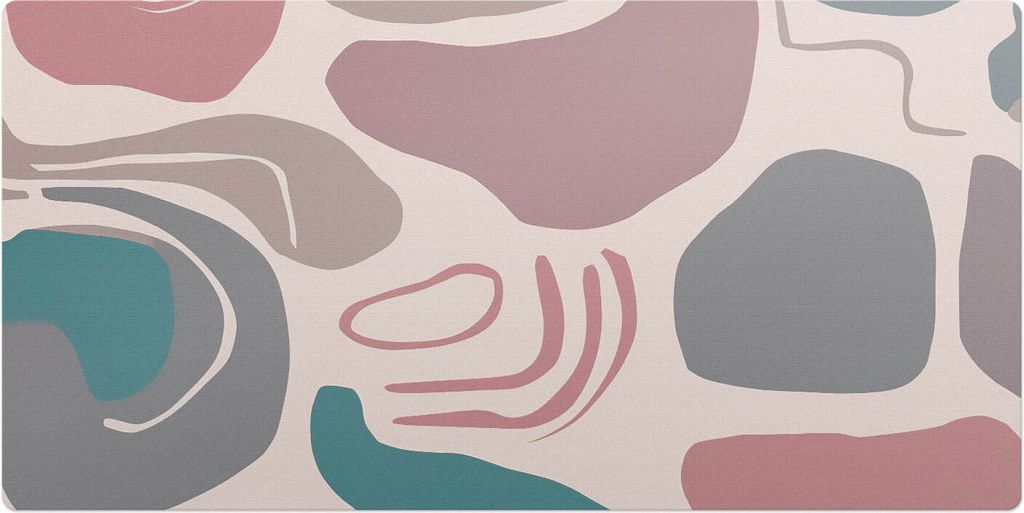 Abstrakte Formen– Schreibtischunterlage – Schreibtisch Tischunterlage – 120x60 cm – Unterlage Groß Schreibtischmatte