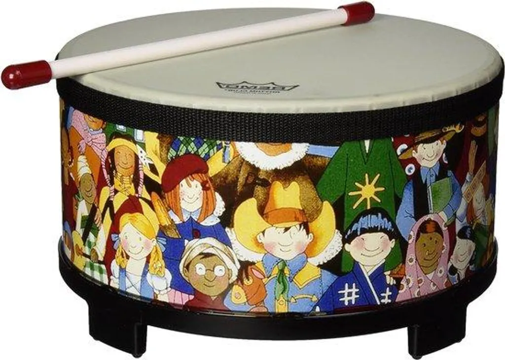 Tambour 10 x 5 pouces multicolore pour éveil musical et loisirs créatifs