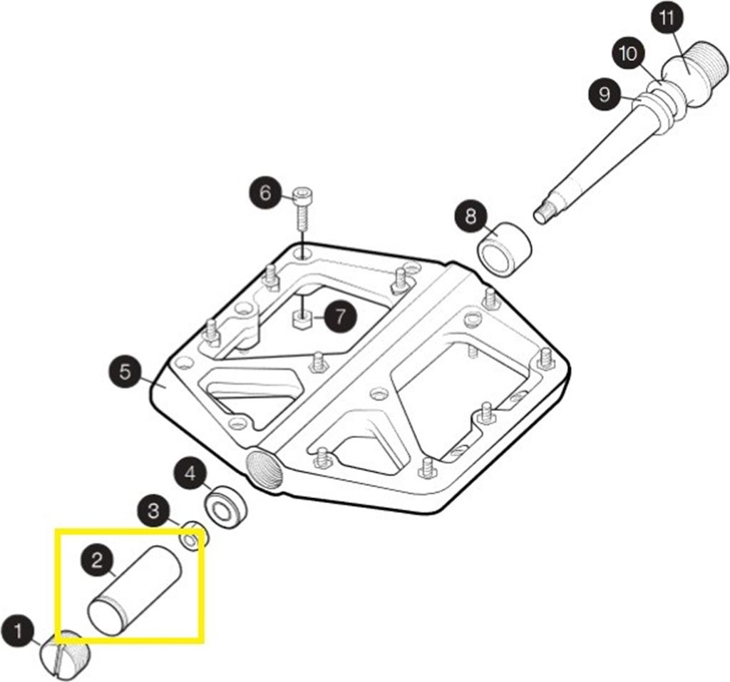 Crankbrothers Bearing Kugellager Spacer, Stamp V1/5050/Mallet 2/3, Level 1, small